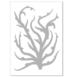 Seaweed, coral2 stencil   ,Australian made,